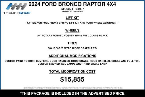 Oxford White 2024 Ford Bronco Raptor