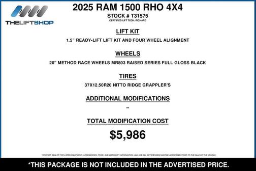2025 RAM 1500 RHO Crew Cab 4x4 5'7' Box