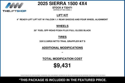 Sterling Gray Metallic 2025 GMC Sierra 1500 AT4