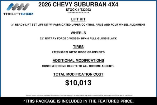 Black 2026 Chevrolet Suburban Z71, 4WD