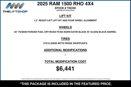 Bright White Clearcoat 2025 RAM 1500 RHO Crew Cab 4x4 5'7' Box