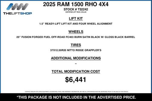 Bright White Clearcoat 2025 RAM 1500 RHO Crew Cab 4x4 5'7' Box