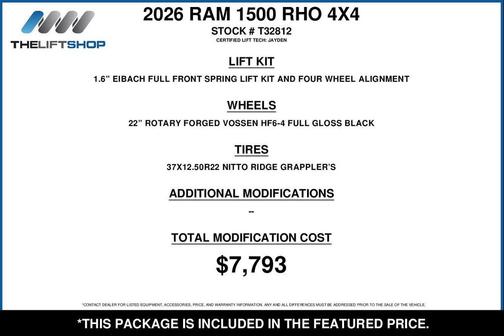 Serrano Green Metallic 2026 RAM 1500 RHO Crew Cab 4x4 5'7' Box