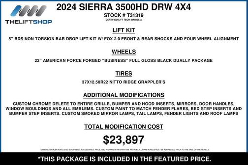 Onyx Black 2024 GMC Sierra 3500 Denali