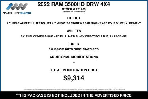 2022 RAM 3500 Tradesman Crew Cab 4x4 8' Box