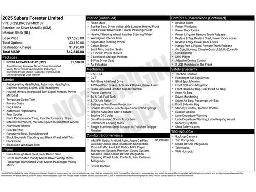 2025 Subaru Forester Limited