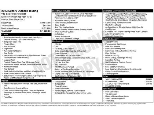 2023 Subaru Outback Touring