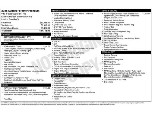 Horizon Blue 2025 Subaru Forester Premium