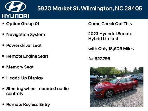 Red 2023 Hyundai SONATA Hybrid Limited