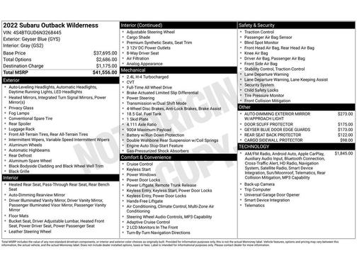 2022 Subaru Outback Wilderness