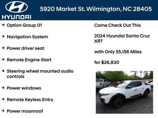 White 2024 Hyundai SANTA CRUZ 2.5T XRT