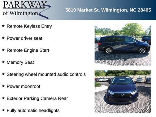 Blue 2021 Honda Odyssey EX-L