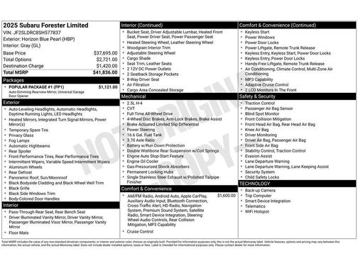 2025 Subaru Forester Limited