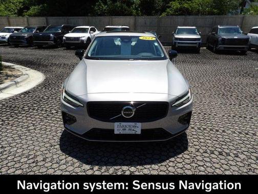 Silver 2024 Volvo S60 B5 Ultimate Dark Theme