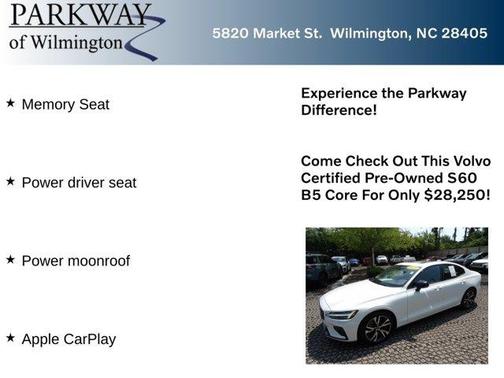 White 2025 Volvo S60 B5 Core