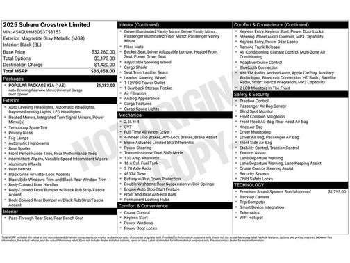 2025 Subaru Crosstrek Limited
