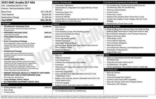 Sterling 2023 GMC Acadia SLT