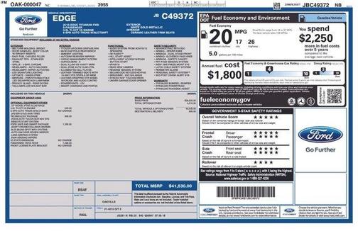 White Gold Metallic 2018 Ford Edge Titanium