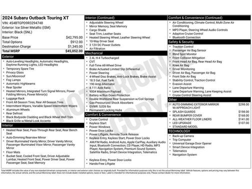 2024 Subaru Outback Touring XT