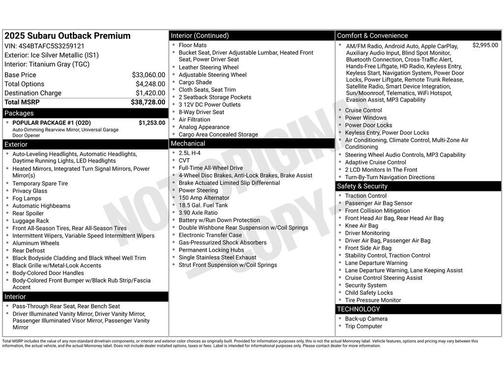 2025 Subaru Outback Premium