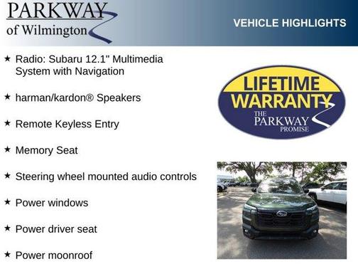 Deep Emerald Green 2026 Subaru Outback Touring XT