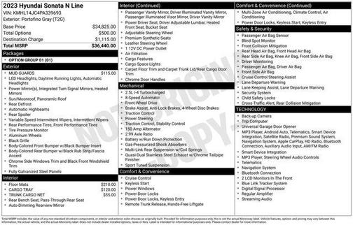 Gray 2023 Hyundai SONATA N Line