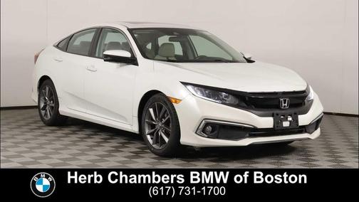 Platinum White Pearl 2019 Honda Civic EX