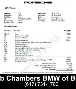 2017 Porsche Macan Macan