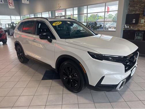 Platinum White Pearl 2024 Honda CR-V Hybrid Sport Touring AWD