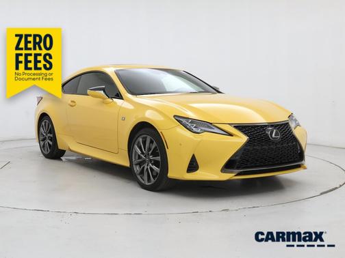 Yellow 2019 Lexus RC 350 F-Sport