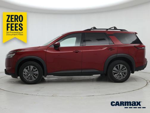 Red 2025 Nissan Pathfinder SV