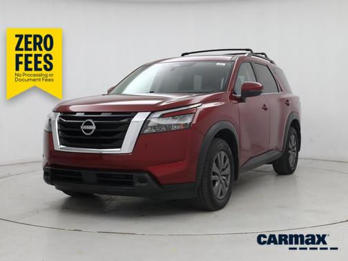Red 2025 Nissan Pathfinder SV