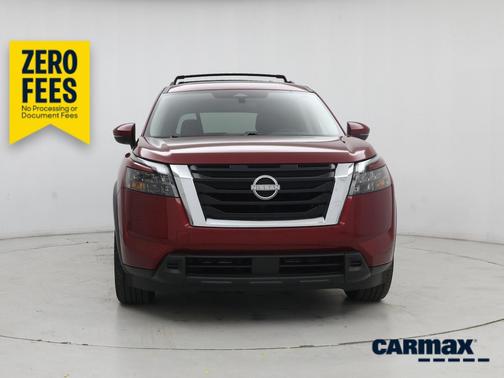 Red 2025 Nissan Pathfinder SV