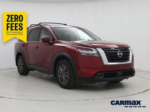 Red 2025 Nissan Pathfinder SV