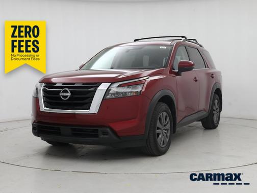 Red 2025 Nissan Pathfinder SV