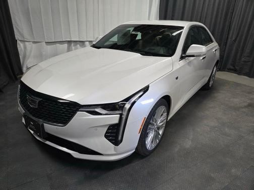 Crystal White Tricoat 2025 Cadillac CT4 Premium Luxury