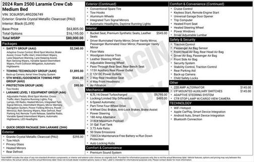 2024 RAM 2500 Laramie Crew Cab 4x4 6'4' Box