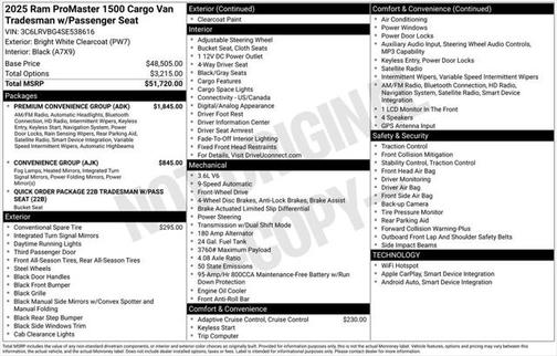 2025 RAM ProMaster 1500 Base