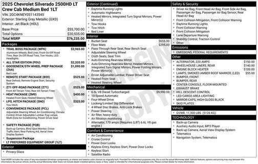 2025 Chevrolet Silverado 2500 LT
