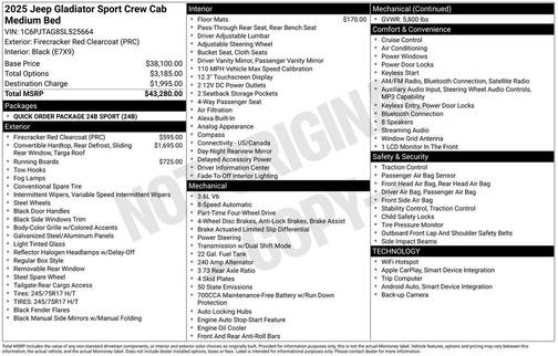 2025 Jeep Gladiator Sport