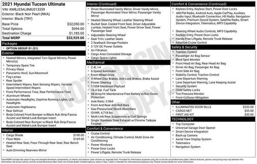 2021 Hyundai TUCSON Ultimate