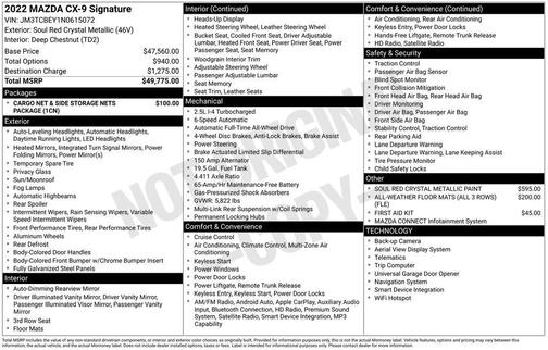 2022 Mazda CX-9 Signature