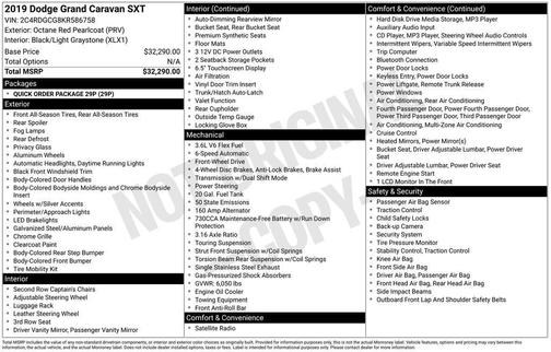 2019 Dodge Grand Caravan SXT