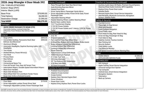 2026 Jeep Wrangler 4-Door Moab 392 4x4