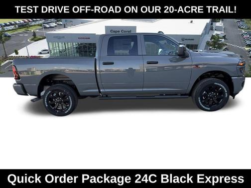 Ceramic Gray Clearcoat 2026 RAM 2500 Black Express Crew Cab 4x4 6'4' Box