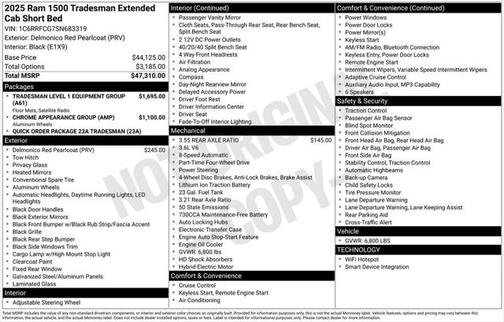 2025 RAM 1500 Tradesman