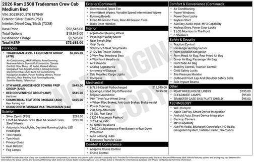 2026 RAM 2500 Tradesman