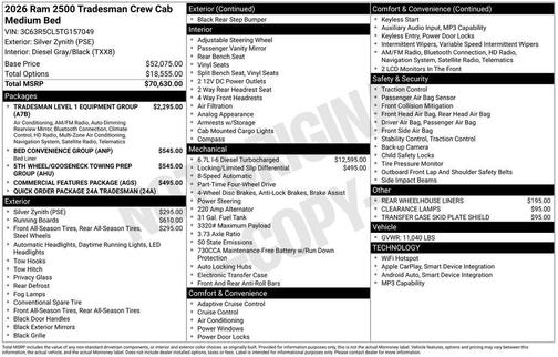2026 RAM 2500 Tradesman