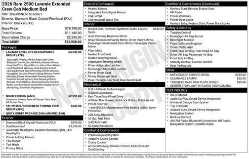 2026 RAM 2500 Laramie