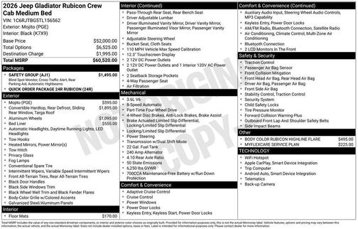 2026 Jeep Gladiator Rubicon